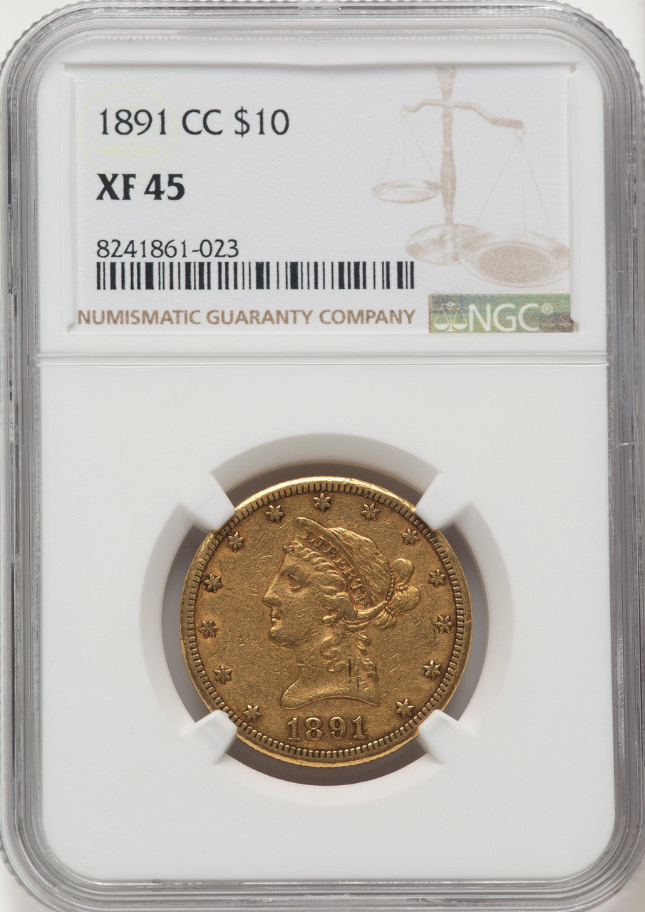 1891-CC $10 Liberty Eagle NGC XF45