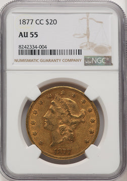 1877-CC $20 Liberty Double Eagle NGC AU55 (177273004)