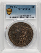 1893-CC Morgan Dollar PCGS VF35