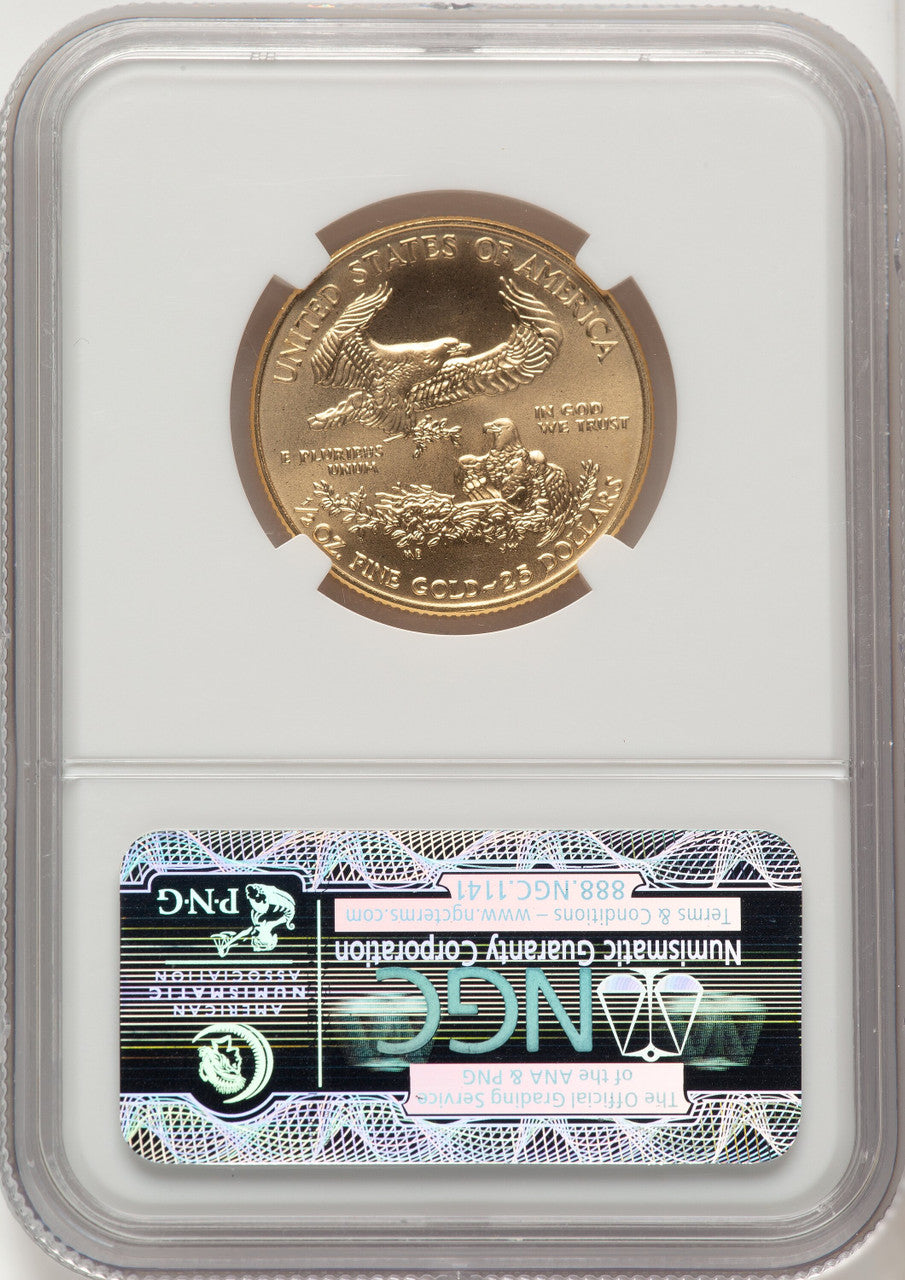 2012 $25 Half-Ounce Gold Eagle Brown Label NGC MS70 (520050003)