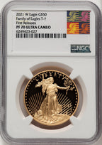 2021-W $50 One Ounce Gold Eagle T-1 First Strike NGC PF70