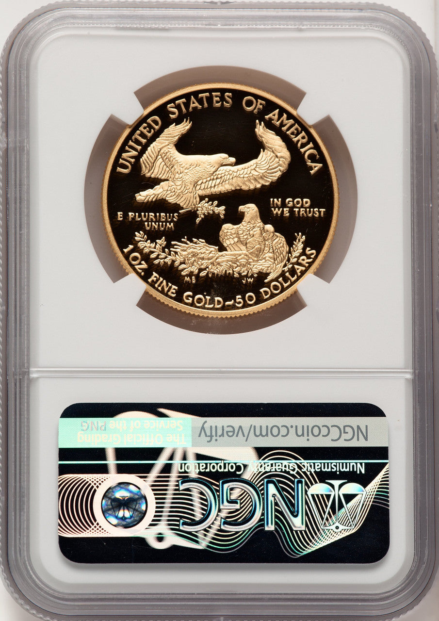 2021-W $50 One Ounce Gold Eagle T-1 First Strike NGC PF70