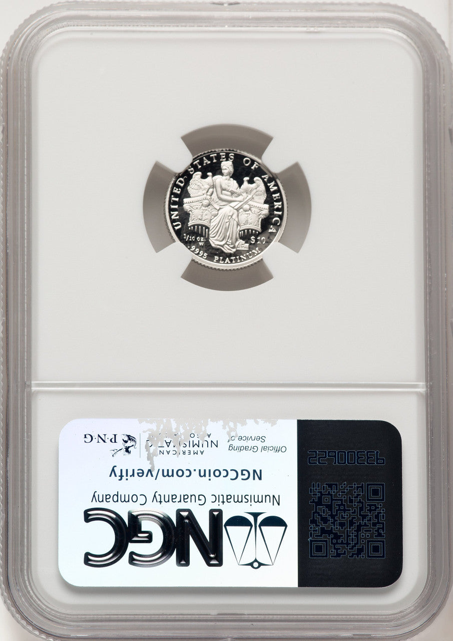 2006-W $10 Platinum Tenth-Ounce Brown Label NGC PF70 (520703013)