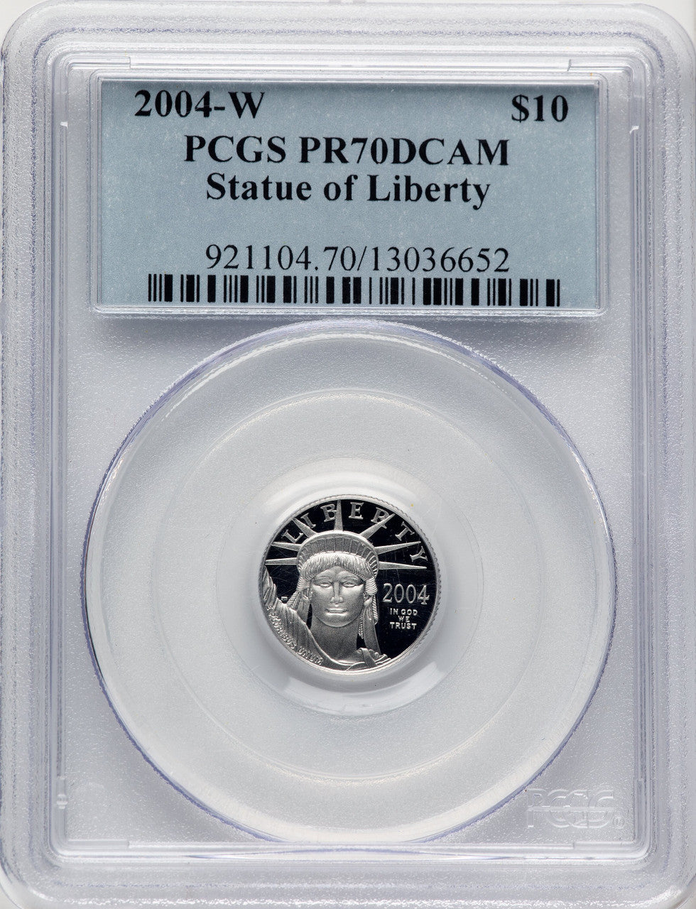 2004-W P$10 Tenth-Ounce Platinum Eagle PCGS PR70 (776134012)