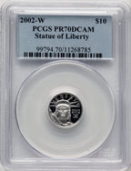 2002-W $10 Tenth-Ounce Platinum Eagle PCGS PR70