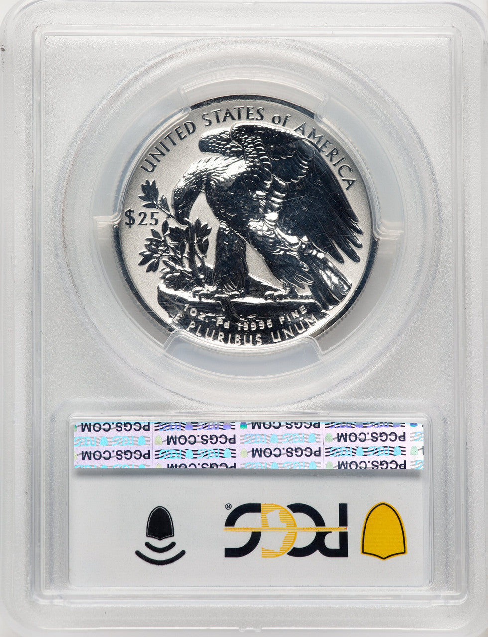 2022-W Palladium Eagle 1 oz REV AR Flag PCGS PR70