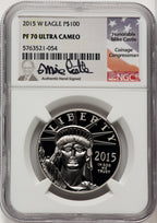 2015-W $100 One-Ounce Platinum Eagle Mike Castle NGC PF70