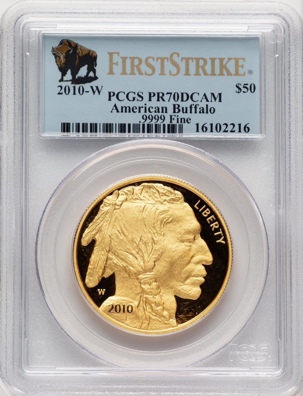 2010-W $50 One-Ounce Gold Buffalo First Strike DM PCGS MS70 (520704109)