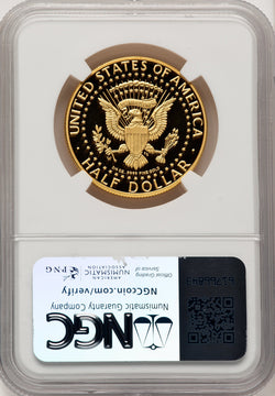 2014-W 50C Kennedy Gold 50th Anniversary Red Book Proof Kennedy Half Dollar NGC PR70 (773005003)
