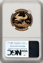 1996-W $25 Half-Ounce Gold Eagle Brown Label NGC PF70