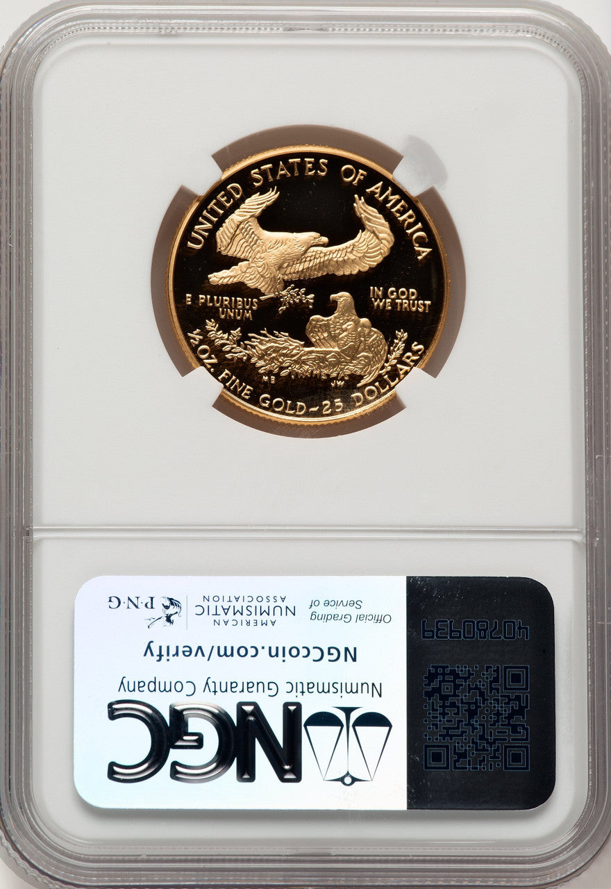 1996-W $25 Half-Ounce Gold Eagle Brown Label NGC PF70
