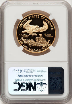 2007-W $50 One-Ounce Gold Eagle Brown Label NGC PF70 (775587012)