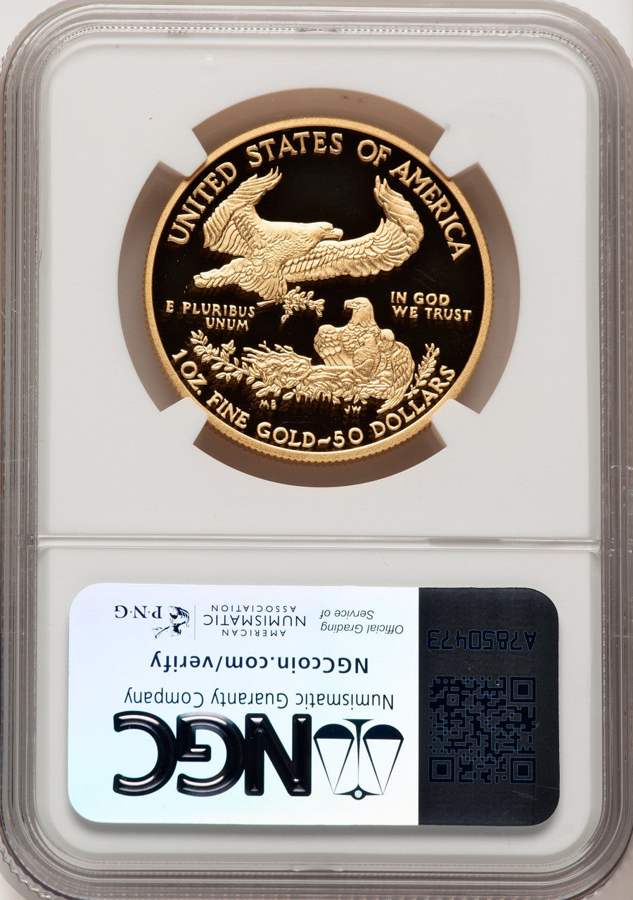 2013-W $50 One-Ounce Gold Eagle Brown Label NGC PF70 (775677004)