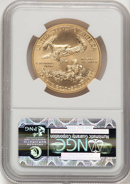 2012-W $50 One Ounce Gold Eagle First Strike ER West Point Star Label NGC MS70