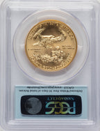 2012-W $50 One Ounce Gold Eagle First Strike FS Flag PCGS MS70