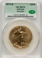 2013-W $50 One-Ounce Gold Eagle CACG SP70 (776229011)