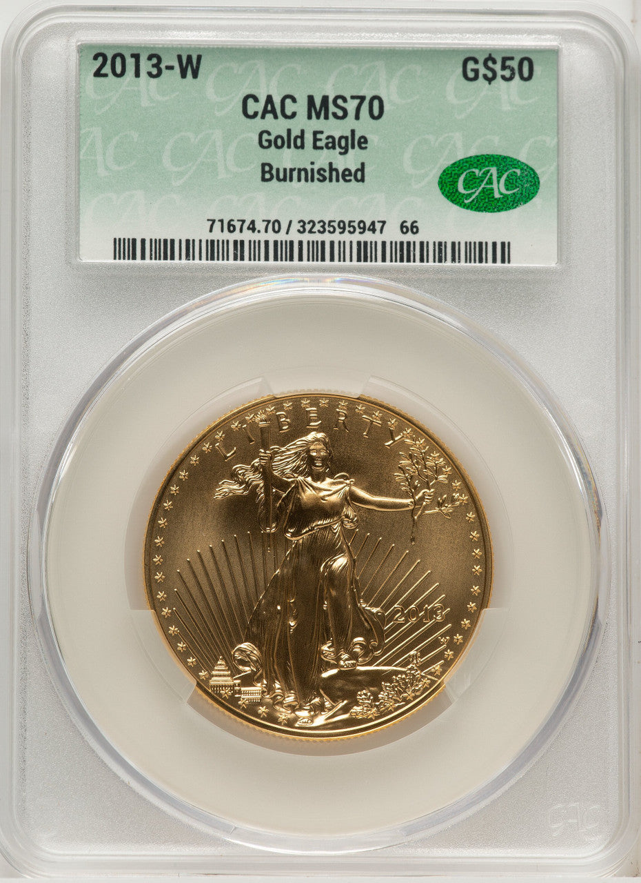 2013-W $50 One-Ounce Gold Eagle CACG SP70 (776229011)