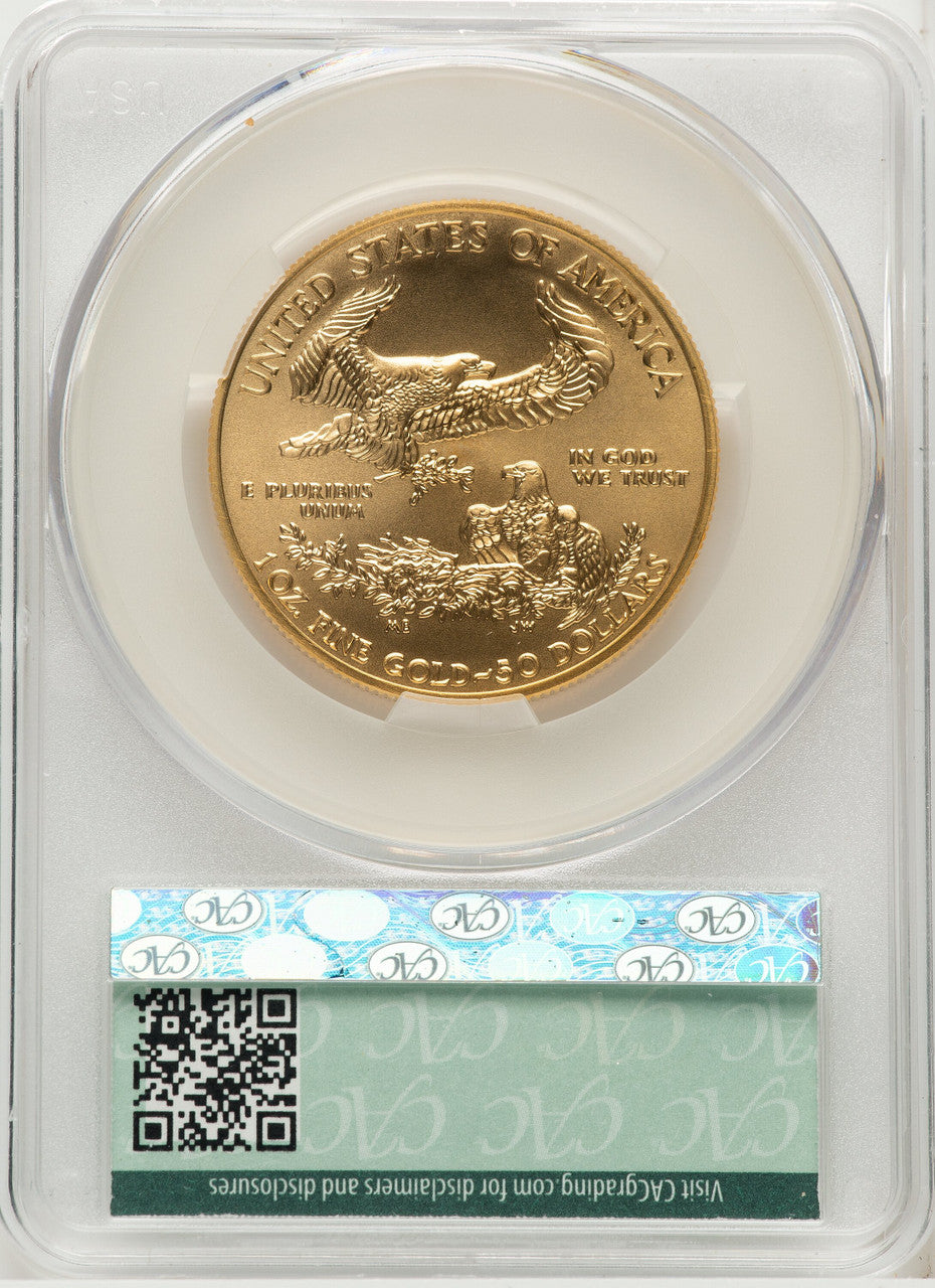 2013-W $50 One-Ounce Gold Eagle CACG SP70 (776229011)