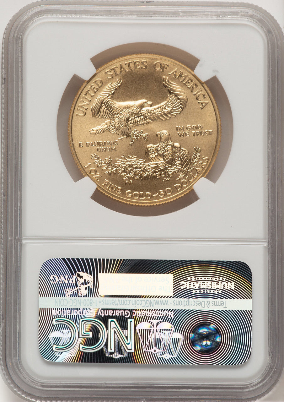 2013-W $50 One-Ounce Gold Eagle First Strike ER Blue NGC MS70 (776229013)