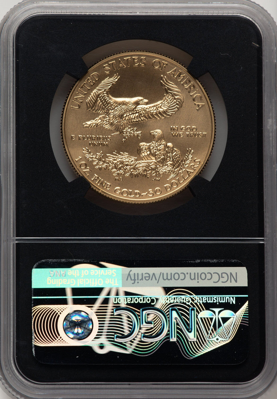 2019-W $50 One-Ounce Gold Eagle FDI Elizabeth Jones NGC MS70