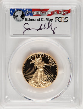 2016-W $25 Half-Ounce Gold Eagle 30th Anniversary First Strike Moy Signature FS PCGS PR70 Ed Moy