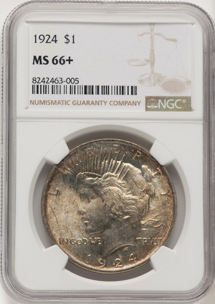 1924 Peace Dollar NGC MS66+ (776289007)