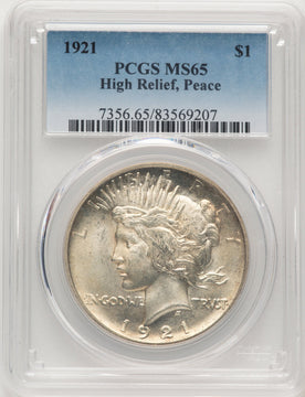 1921 Peace Dollar PCGS MS65