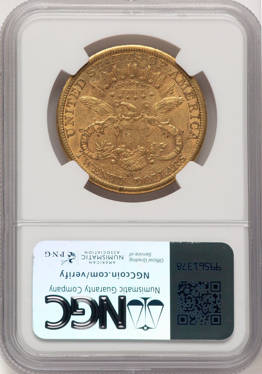 1877-CC $20 Liberty Double Eagle NGC AU50 (177269011)