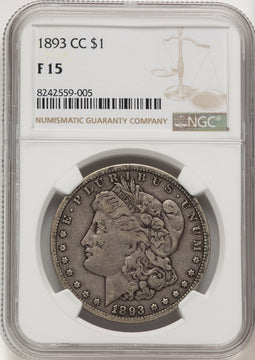 1893-CC Morgan Dollar NGC 15