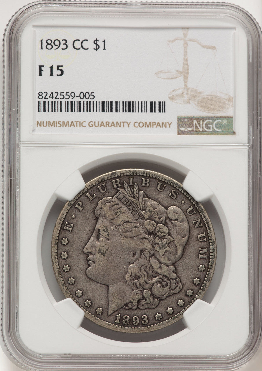 1893-CC Morgan Dollar NGC 15
