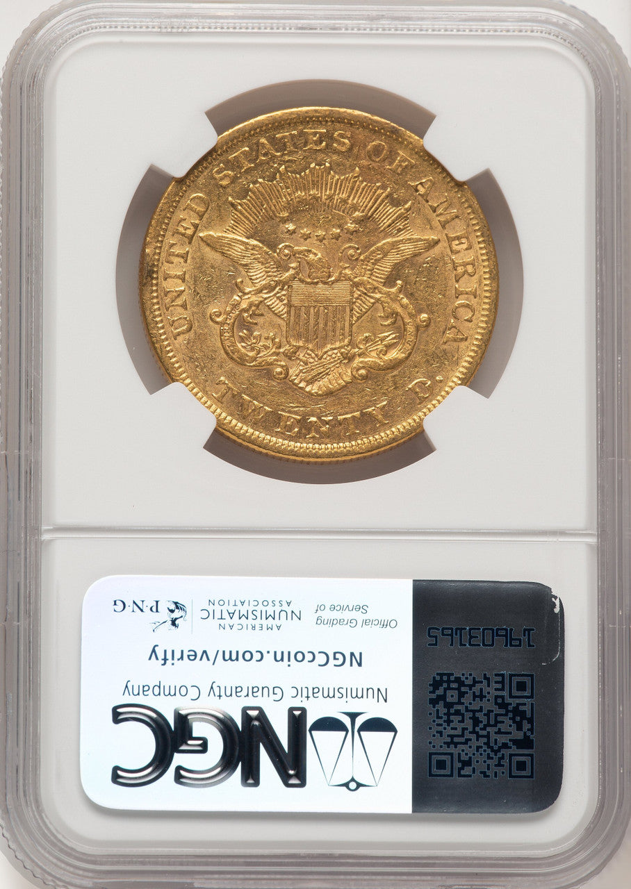 1853 $20 Liberty Double Eagle NGC AU55
