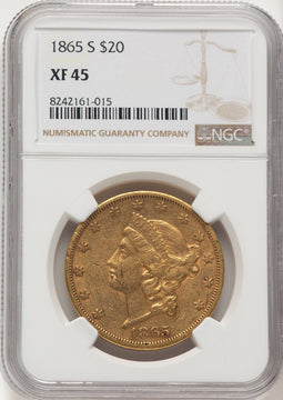 1865-S $20 Liberty Double Eagle NGC XF45 (774134038)