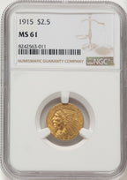 1915 $2.50 Indian Quarter Eagle NGC MS61 (506841024)