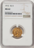 1912 $2.50 Indian Quarter Eagle NGC MS62 (773720032)