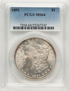 1891 Morgan Dollar PCGS MS64