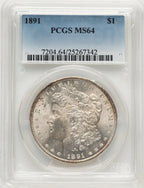 1891 Morgan Dollar PCGS MS64
