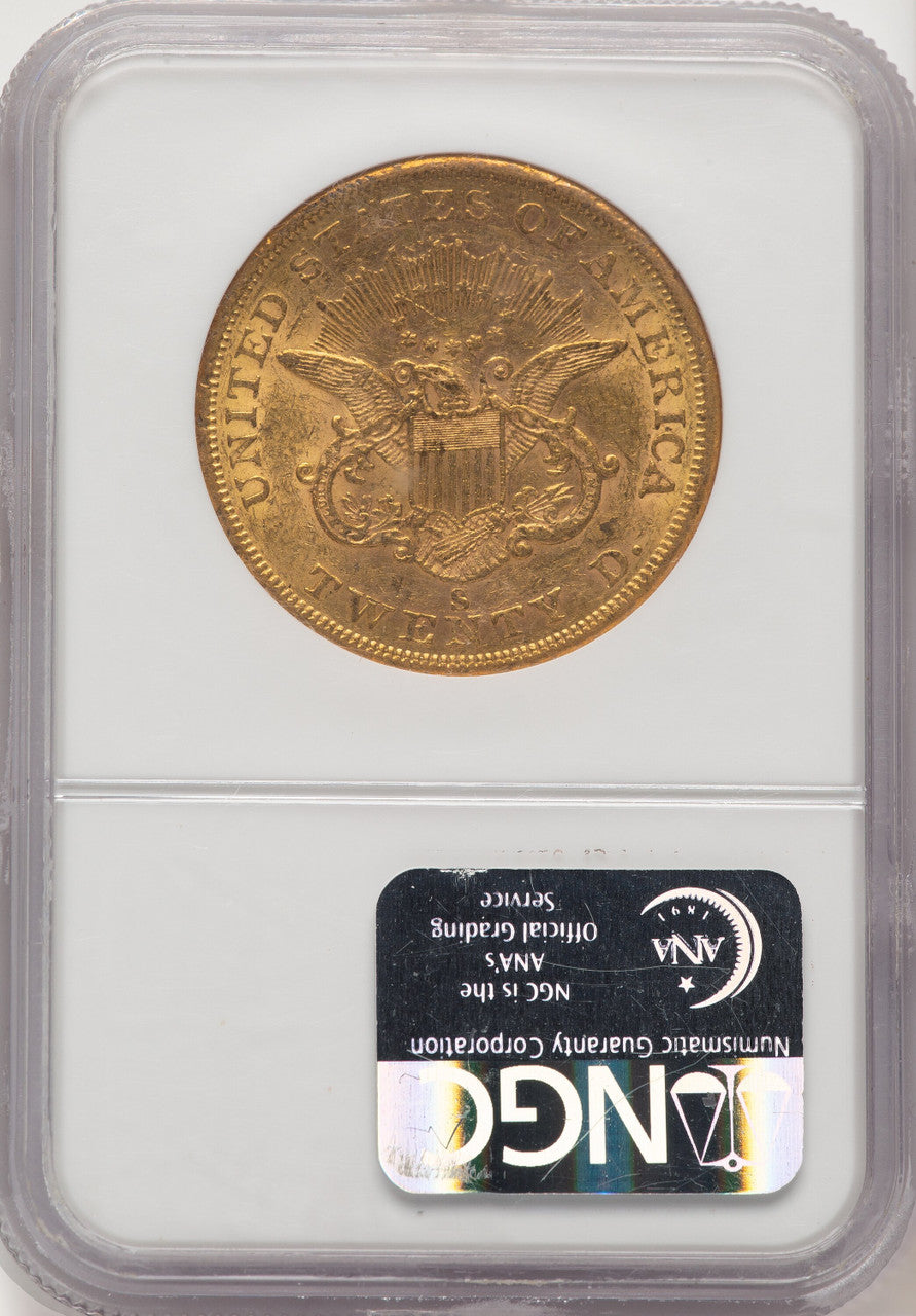 1857-S $20 Liberty Double Eagle NGC AU58 (520884024)