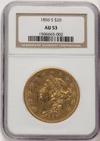 1856-S $20 Liberty Double Eagle NGC AU53 (520884028)