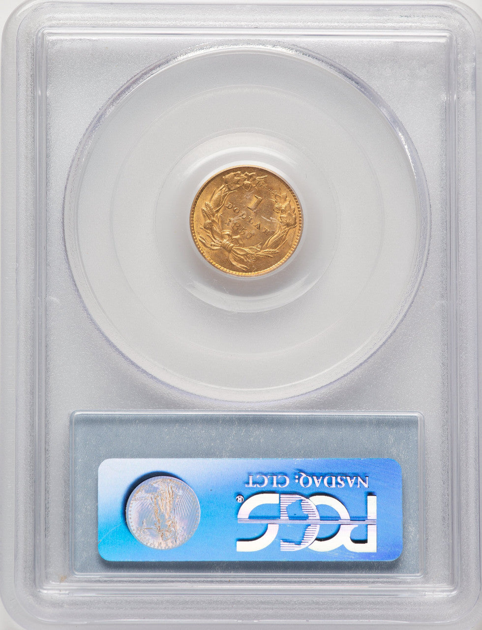 1857 G$1 Gold Dollar PCGS MS62 (775176003)