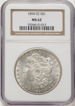 1890-CC Morgan Dollar NGC MS62 (775940023)