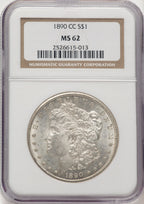 1890-CC Morgan Dollar NGC MS62 (775940023)