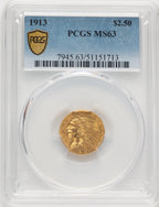 1913 $2.50 Indian Quarter Eagle PCGS MS63 (774890007)