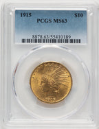 1915 $10 Indian Eagle PCGS MS63