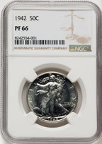 1942 50C Proof Walking Liberty Half Dollar NGC PR66