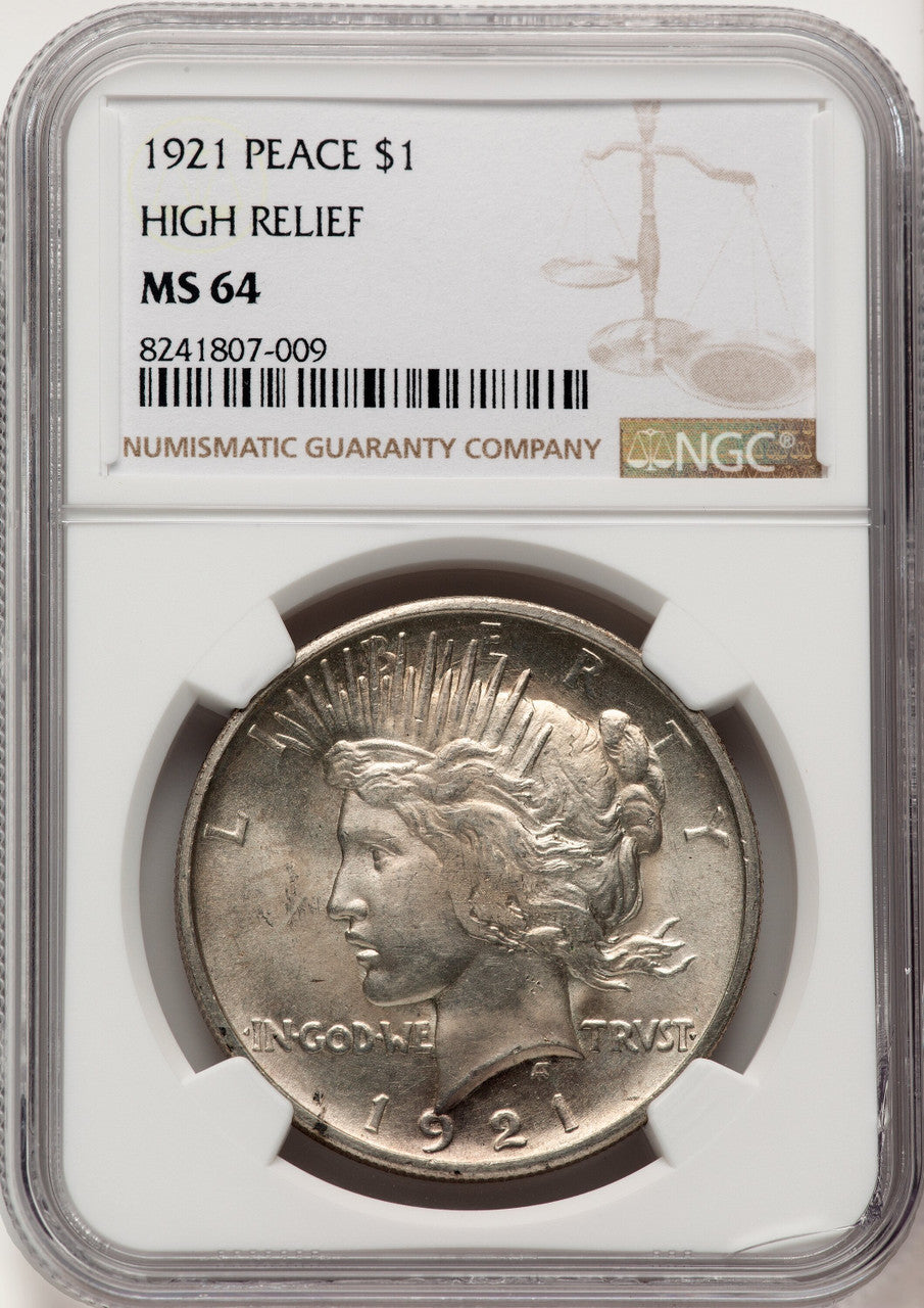 1921 Peace Dollar NGC MS64 (504886125)