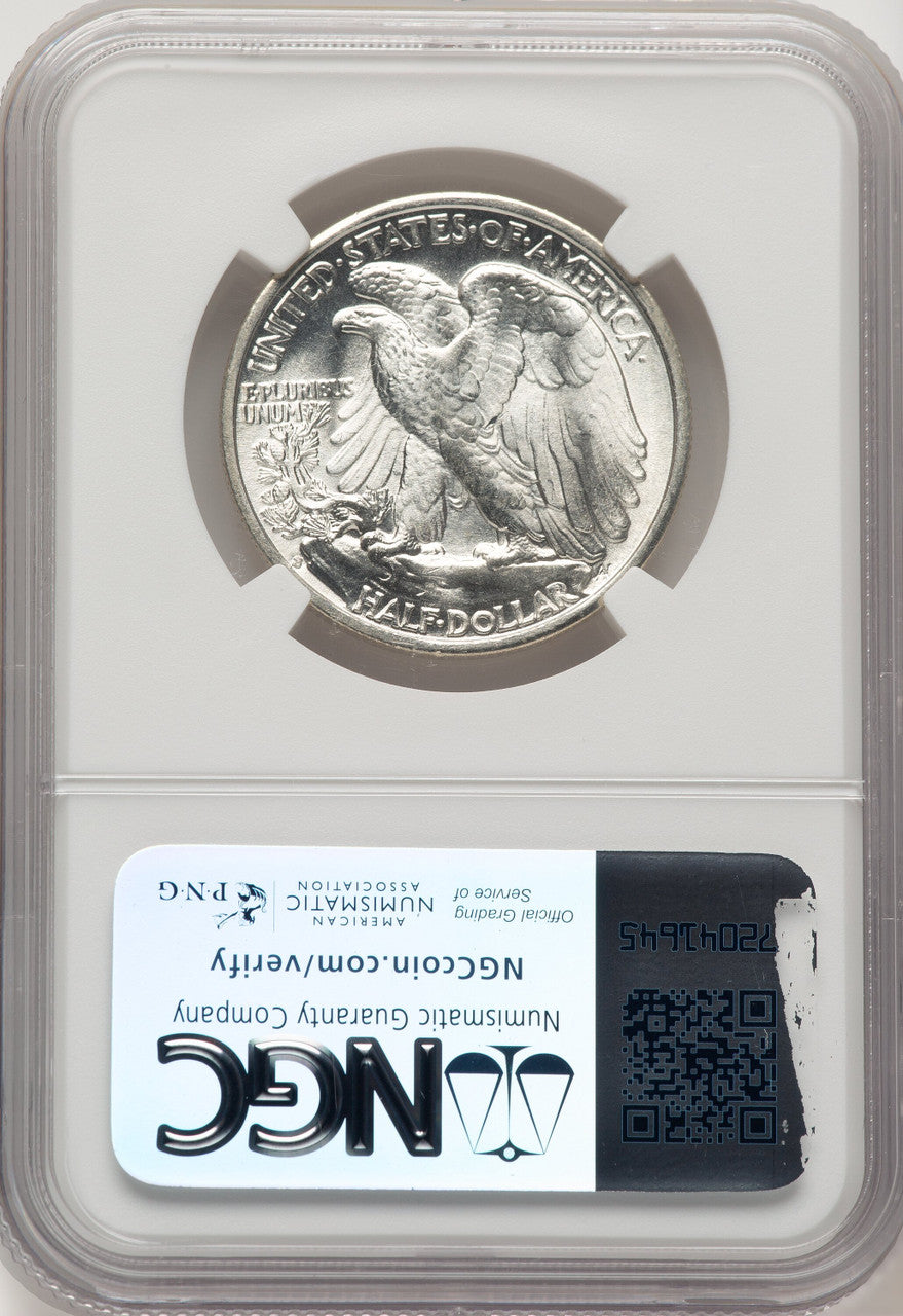 1941-S 50C Walking Liberty Half Dollar NGC MS66+ (520369005)