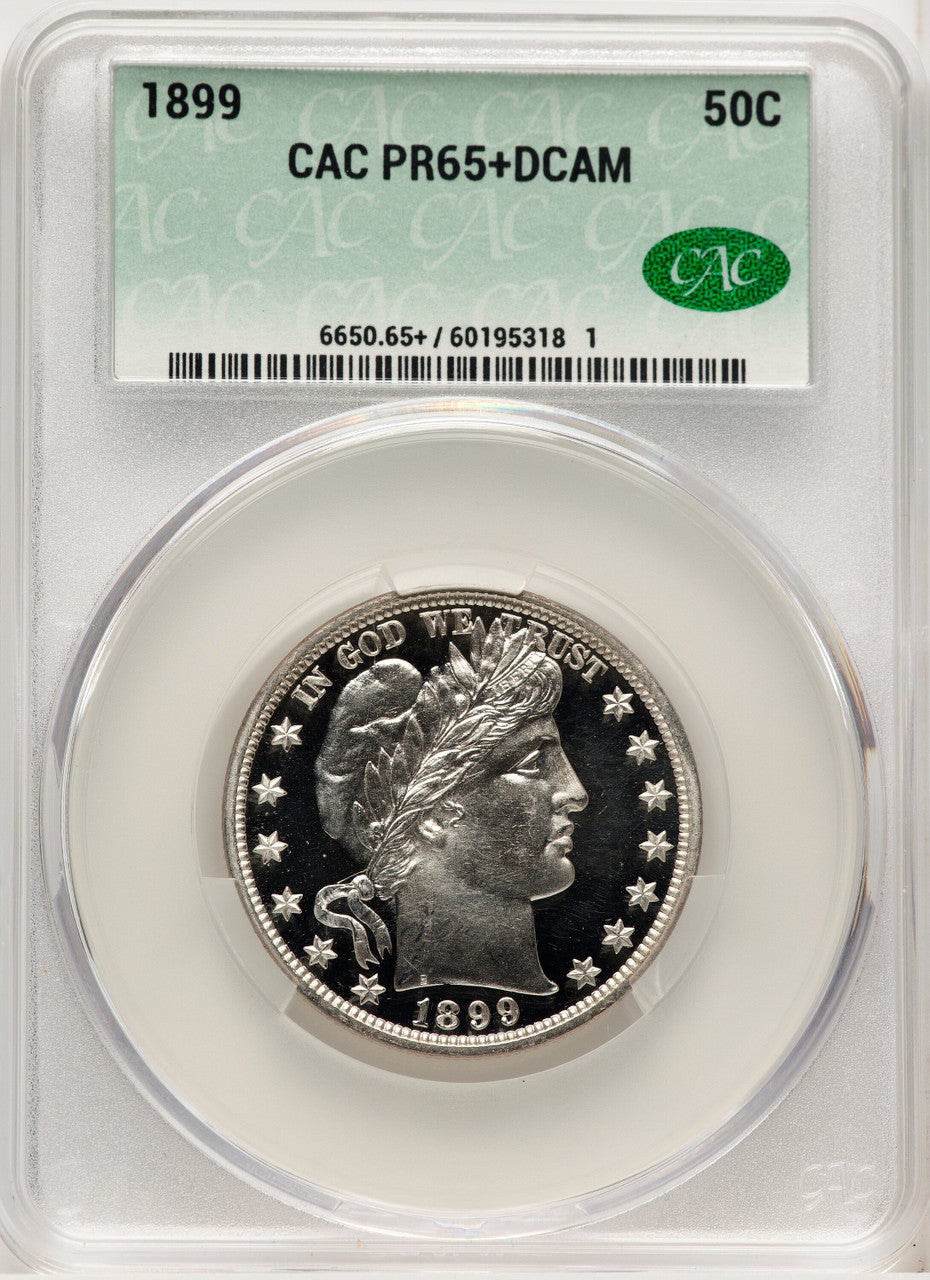 1899 50C CACG Plus Proof Barber Half Dollar CACG PR65+