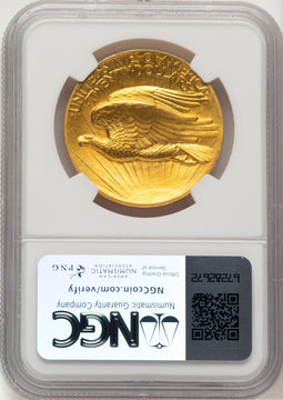 1907 $20 Wire Rim High Relief Double Eagle NGC MS63+ (775858043)