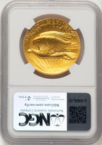 1907 $20 Wire Rim High Relief Double Eagle NGC MS63+ (775858043)