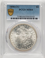 1890-CC Morgan Dollar PCGS MS64 (774459002)